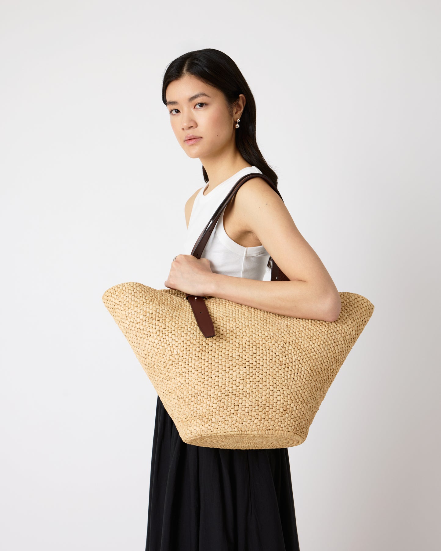 The Bianca Raffia Bag Large